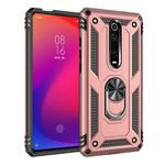 Armor Shockproof TPU + PC Protective Case with 360 Degree Rotation Holder for Xiaomi Redmi K20(Rose Gold)