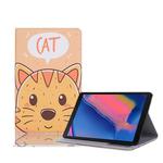 Horizontal Flip Leather Case with Card Slots & Holder & Wallet & Photo Frame for Galaxy Tab A 8.0 (2019)(Cat)