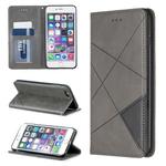 Rhombus Texture Horizontal Flip Magnetic Leather Case with Holder & Card Slots & Wallet For iPhone 6 Plus & 6s Plus(Grey)
