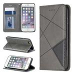 Rhombus Texture Horizontal Flip Magnetic Leather Case with Holder & Card Slots & Wallet For iPhone 6 & 6s(Grey)