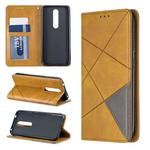 Rhombus Texture Horizontal Flip Magnetic Leather Case with Holder & Card Slots & Wallet For Nokia 4.2(Yellow)