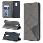 Rhombus Texture Horizontal Flip Magnetic Leather Case with Holder & Card Slots & Wallet For Nokia 3.2(Grey)