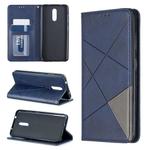 Rhombus Texture Horizontal Flip Magnetic Leather Case with Holder & Card Slots & Wallet For Nokia 3.2(Blue)