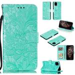 Lace Flower Horizontal Flip Leather Case with Holder & Card Slots & Wallet for iPhone 11 Pro Max(Green)