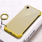 Frosted Anti-skidding TPU Protective Case with Metal Ring for iPhone XR(Yellow)