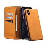 PU + TPU Horizontal Flip Leather Case with Holder & Card Slots & Wallet for iPhone X / XS(Khaki)
