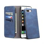 PU + TPU Horizontal Flip Leather Case with Holder & Card Slots & Wallet for iPhone 7 Plus / 8 Plus(Blue)