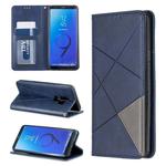 Rhombus Texture Horizontal Flip Magnetic Leather Case with Holder & Card Slots & Wallet For Galaxy S9+(Blue)