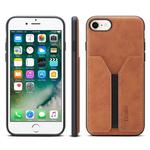 PU + TPU Protective Case with Card Slots for iPhone 7 / 8(Brown)