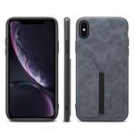 PU + TPU Protective Case with Card Slots for iPhone X / XS(Grey)