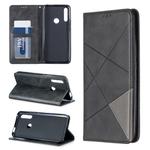 Rhombus Texture Horizontal Flip Magnetic Leather Case with Holder & Card Slots For Huawei P Smart Z / Y9 Prime (2019)(Black)