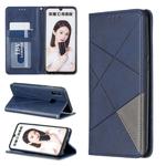 Rhombus Texture Horizontal Flip Magnetic Leather Case with Holder & Card Slots For Huawei P Smart 2019 / Honor 10 Lite(Blue)