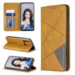 Rhombus Texture Horizontal Flip Magnetic Leather Case with Holder & Card Slots For Huawei P20 lite (2019) / nova 5i(Yellow)