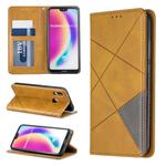 Rhombus Texture Horizontal Flip Magnetic Leather Case with Holder & Card Slots For Huawei P20 lite / nova 3e(Yellow)