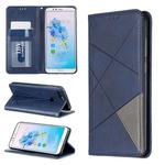 Rhombus Texture Horizontal Flip Magnetic Leather Case with Holder & Card Slots For Huawei Honor 7A / Y6 (2018)(Blue)