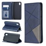 Rhombus Texture Horizontal Flip Magnetic Leather Case with Holder & Card Slots For Xiaomi Redmi 7A(Blue)