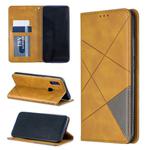 Rhombus Texture Horizontal Flip Magnetic Leather Case with Holder & Card Slots For Xiaomi Redmi 7(Yellow)