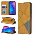 Rhombus Texture Horizontal Flip Magnetic Leather Case with Holder & Card Slots For Xiaomi Redmi Note 7(Yellow)