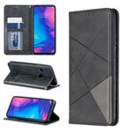 Rhombus Texture Horizontal Flip Magnetic Leather Case with Holder & Card Slots For Xiaomi Redmi Note 7(Black)