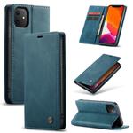 CaseMe-013 Multifunctional Horizontal Flip Leather Case with Card Slot & Holder & Wallet for iPhone 11(Blue)