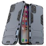 Shockproof PC + TPU Case with Holder for 11 Pro Max(Navy)