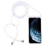 Four-Corner Anti-Fall Trasparent TPU Mobile Phone Case With Lanyard for iPhone 11 Pro Max(White)