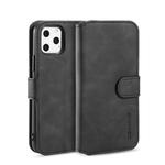 DG.MING Retro Oil Side Horizontal Flip Case with Holder & Card Slots & Wallet for iPhone 11 Pro(Black)