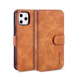 DG.MING Retro Oil Side Horizontal Flip Case with Holder & Card Slots & Wallet for iPhone 11 Pro Max(Brown)