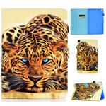 Colored Drawing Pattern Horizontal Flip PU Leather Case with Holder & Card Slots For Galaxy Tab A 10.1 (2019) / T510 / T515(Leopard)