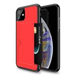 DUX DUCIS Pocard Series Shockproof Back Case with Holder & Card Slots for iPhone 11(Red)