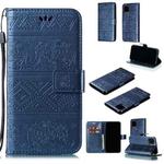 For iPhone 11 Pro Max Elephant Embossing Horizontal Flip Leather Case with Holder & Card Slots & Wallet & Lanyard (Blue)