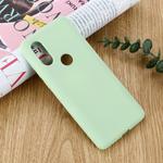 Solid Color Liquid Silicone Shockproof Full Coverage Case For Motorola One (P30 Play)(Green)
