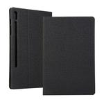 Voltage Stretch Fabric Texture Horizontal Flip Leather Case for Galaxy Tab S6 T860, with Holder(Black)