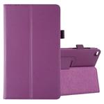 Litchi Texture Horizontal Flip Leather Case with Holder for Galaxy Tab A8.0 T290(Purple)