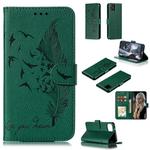 Feather Pattern Litchi Texture Horizontal Flip Leather Case with Wallet & Holder & Card Slots For Google Pixel 4XL(Green)