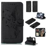 Feather Pattern Litchi Texture Horizontal Flip Leather Case with Wallet & Holder & Card Slots For Google Pixel 4(Black)