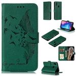 Feather Pattern Litchi Texture Horizontal Flip Leather Case with Wallet & Holder & Card Slots For Xiaomi Redmi Note 7(Green)