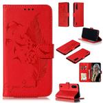 Feather Pattern Litchi Texture Horizontal Flip Leather Case with Wallet & Holder & Card Slots For Xiaomi Mi CC9(Red)