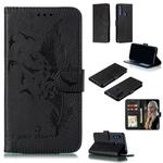 Feather Pattern Litchi Texture Horizontal Flip Leather Case with Wallet & Holder & Card Slots For Huawei P Smart Z / Y9 Prime (2019)(Black)