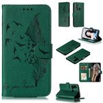 Feather Pattern Litchi Texture Horizontal Flip Leather Case with Wallet & Holder & Card Slots For Huawei P20 Lite (2019) / Nova 5i(Green)