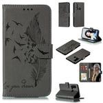 Feather Pattern Litchi Texture Horizontal Flip Leather Case with Wallet & Holder & Card Slots For Huawei P20 Lite (2019) / Nova 5i(Gray)