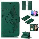 Feather Pattern Litchi Texture Horizontal Flip Leather Case with Wallet & Holder & Card Slots For Huawei Y6 (2019) / Honor Play 8A(Green)