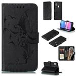 Feather Pattern Litchi Texture Horizontal Flip Leather Case with Wallet & Holder & Card Slots For Huawei Y6 (2019) / Honor Play 8A(Black)