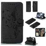 Feather Pattern Litchi Texture Horizontal Flip Leather Case with Wallet & Holder & Card Slots For Galaxy A20e(Black)