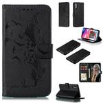 Feather Pattern Litchi Texture Horizontal Flip Leather Case with Wallet & Holder & Card Slots For Galaxy A70(Black)