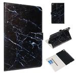 For Galaxy Tab A 10.1 (2019) / T510 Colored Drawing Pattern Horizontal Flip PU Leather Case with Holder & Card Slots(Black Marble)