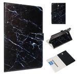 For Galaxy Tab S4 10.5 T830 / T835 Colored Drawing Pattern Horizontal Flip PU Leather Case with Holder & Card Slots(Black Marble)