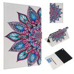 For Galaxy Tab S5e 10.5 T720 / T725 Colored Drawing Pattern Horizontal Flip PU Leather Case with Holder & Card Slots(Half Flower)