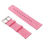 Simple Fashion Canvas Watch Band for Fitbit Versa / Versa 2(Pink)