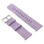 Simple Fashion Canvas Watch Band for Fitbit Versa / Versa 2(Light Purple)